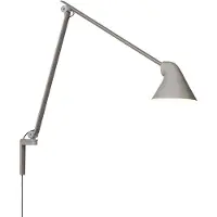 Louis Poulsen NJP Long Wandlamp Light Aluminium Grey | With cord and wall bracket | 2700 K