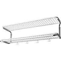 Essem Design Classic 650 hoedenplank wit/chroom, 2 niveaus, 120 cm