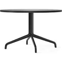 Menu Harbour Column loungetafel oak black, zwart stalen onderstel