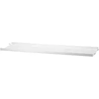 String metalen plank wit, 78x20 cm, lage rand