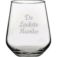 Pasabahce Gegraveerde Drinkglas 42,5cl De Leukste Muoike