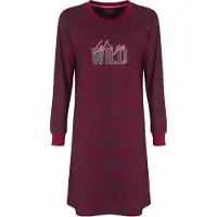 Irresistible Dames Nachthemd - Ronde Hals - Bordeaux Rood - Maat XXL
