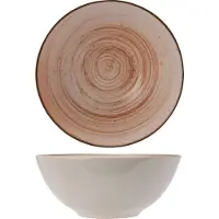 COSY&TRENDY ​Cosy & Trendy Kom Sintra Terracotta Ø 16 cm - Aardewerken Kom met Uniek Spiraalpatroon - Ideaal voor Soepen, Salades en Desserts - Vaatwasserbestendig​
