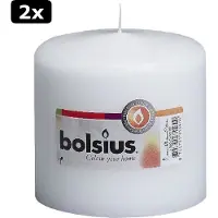 Bolsius 2x stompkaars in cello wit 100/100
