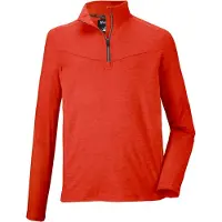 Killtec heren skipully - ski pulli heren 38691 - oranje gemeleerd - korte rits - maat XXL