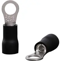 Quadrios 22C452 Ringkabelschoen Dwarsdoorsnede (max.): 4.0 mm² Schachtdiameter: 5.3 mm Deels geïsoleerd Zwart 1 set(s)