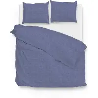 Zohome Dekbedovertrek Lino Katoen - Bonnet Blue 240 x 200/220 cm