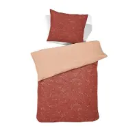 Damai - Dekbedovertrekset - Bio Katoen - 140x200/220 cm - Rood + 1 kussensloop 60x70