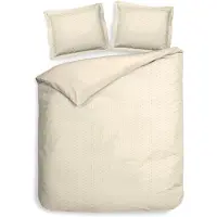 Heckett & Lane Dekbedovertrek Heckett Lane Punto Off White Satijn-260 x 200 / 220 cm | Extra Breed
