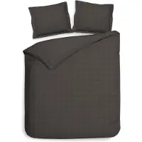 Heckett & Lane Dekbedovertrek Heckett Lane Diamante Classic Anthracite Satijn-200 x 200 / 220 cm | 2-Persoons