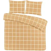 Day dream Dekbedovertrek Katoen Big Check - beige 140x200/220cm