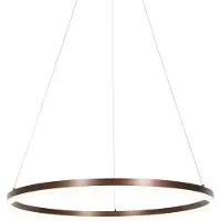 QAZQA Design hanglamp brons 80 cm incl. LED 3-staps dimbaar - Anello