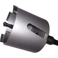 Wolfcraft GmbH Diamantboor dia Ø 82mm dozenboor Muur Tegel Gatenboor met M16 6-Kant / Zeskant inbus montagespil & centreerboor - Dozenverzinker