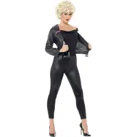 Smiffys Sandy Grease Vrouw Kostuum Zwart - Maat S