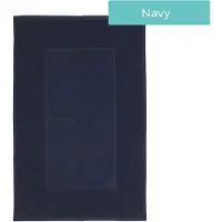 The One Towelling Badmat Velours Kleur: Navy