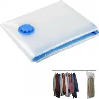 VERK Vacuümzak met kleding hanger - Vacuum Kleding Opbergzakken - transparant - ruimte besparen - vacuumzak voor reizen - voorjassen en kleding - 70x145 -