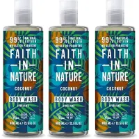 Faith In Nature - Body Wash Coconut – 3 pak – Ontspannend – Tropische geur - Natuurlijk