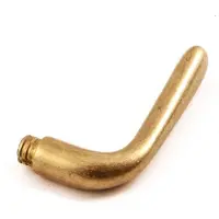 Hardbrass Gatdeel rechts deurkruk Silvia - messing getrommeld