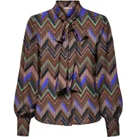 ONLY ONLSHEA LS BOW TOP - Tortoise Shell Brown