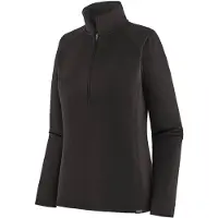 Patagonia - Women's Cap Midweight Zip Neck - Synthetisch ondergoed XS, zwart