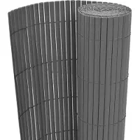 vidaXL Tuinafscheiding dubbelzijdig 150x500 cm PVC grijs