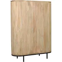 LivingFurn dressoir noor natural 115cm mangohout / gecoat staal