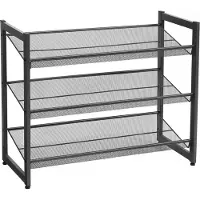 Viking Choice Schoenenrek zwart - metaal - 3 schappen - 74,30,7x62,8 cm