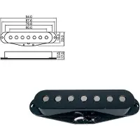 Boston PU-19-BK Stallion 7-string - vintage Alnico, zwart