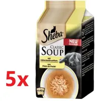 Sheba - Classic Soup Kip - Kattenvoer Multipack - 5 verpakkingen van 4x40g