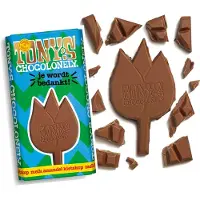 Tony's Chocolonely Melk Amandel Kletskop Chocoladereep "Je wordt Bedankt!" Chocolade Cadeau Belgische Fairtrade Chocola Geschenk voor Man en Vrouw 1 x 180 gram