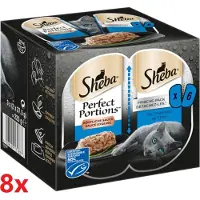 Sheba - Perfect Portions - Adult Paté Tonijn - 8 verpakkingen van 3x2stuks