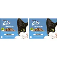 Felix 2x - Original Vis Selectie in gelei - Kattenvoer - 12x85g