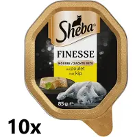 Sheba 10x - Finesse Mousse Kip - Kattenvoer Natvoer - 85 g