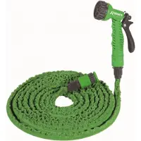 Ribimex - Verlengbare tuinslang - 15 m - incl. multi-jet kop