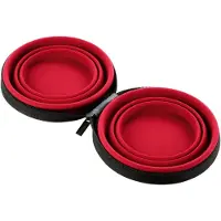 Hunter - Silicone Travel Bowl with Bag List - Hondenspullen 2 x 750 ml, rood