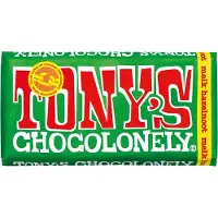 Tony's Chocolonely - Melk Hazelnoot Chocolade Reep - 3x180 gram