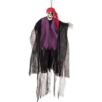 Muovijalelu Hangdecoratie Vliegende Piraat | Halloween pro deco (rood zwart paars)