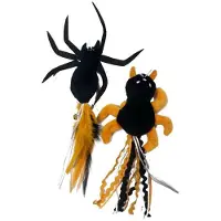 Happy pet Halloween spinnen met veren