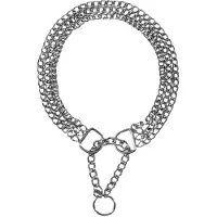 Trixie HALSBAND HOND HALF-SLIP KETTING MET 2 RIJEN
