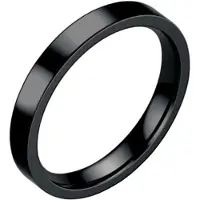 LGT JWLS LGT Jewels smalle stalen ring Zwart 3mm-19mm