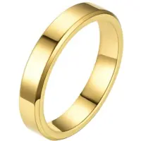 LGT JWLS LGT Jewels smalle stalen ring Goudkleurig 4mm-21mm