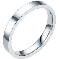 LGT JWLS LGT Jewels smalle stalen ring Zilverkleurig 3mm-15mm