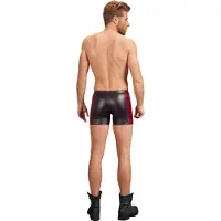 NEK - herenboxer met rits - rood inzetstuk - zwart - XL