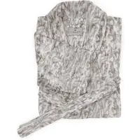 Linnick Flanel Fleece Badjas Bont Rabbit - zilver grey - M - Badjas Dames - Badjas Heren