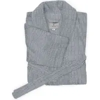 Linnick Flanel Fleece Badjas Croco - zilver - M - Badjas Dames - Badjas Heren