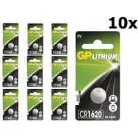 GP CR1620 - Lithium knoopcelbatterij 3V - 16mm diameter (10 stuks)