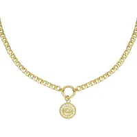 Yehwang Sundial ketting goud met strass steentje - kado - moeder - mama - vrouw - vriendin - kerst - sinterklaas - love