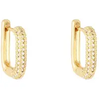 Yehwang Oorbellen Diamond Rectangle - - Oorbellen - One size - Goud