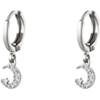 Yehwang Oorbellen Maan Ster - - Oorbellen - One size - Zilver