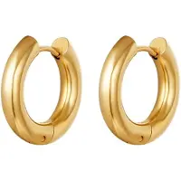 Yehwang Oorringen goud medium - Roestvrij Staal - UNISEX